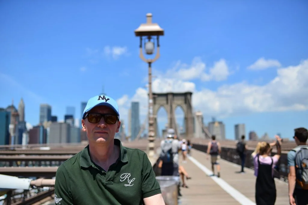 Thomas Muscat auf der Brooklyn Bridge