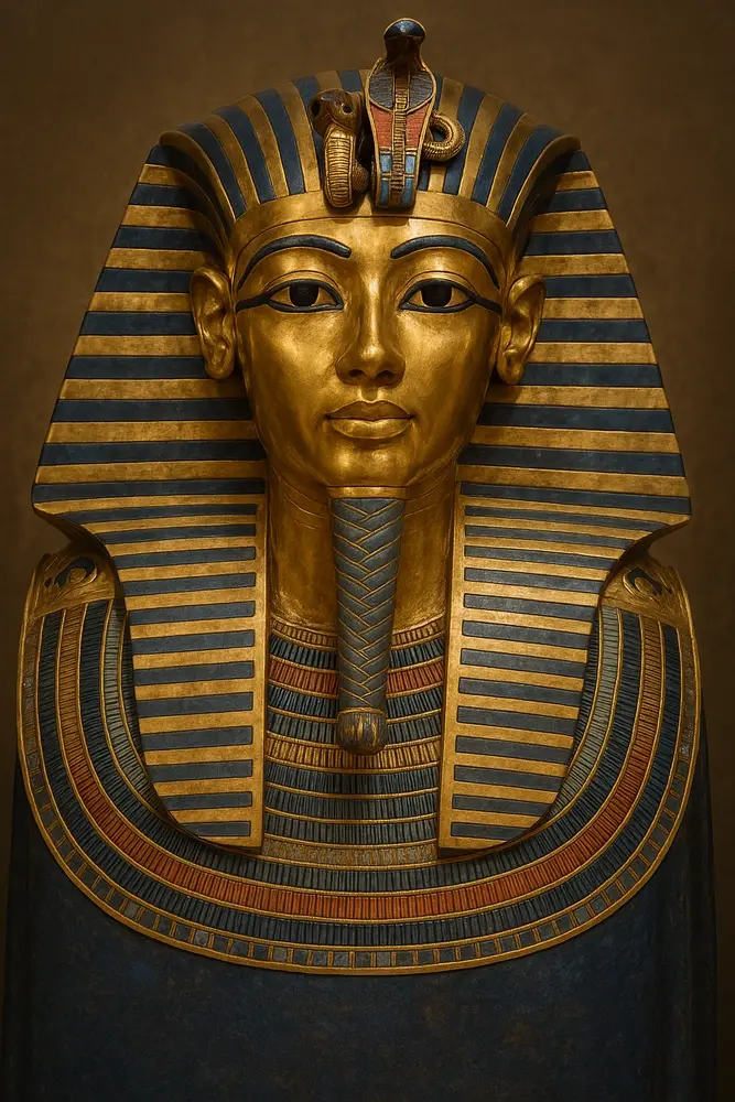 Ägyptisches Museum in Kairo eine Zeitreise ins alte Ägypten 38 Ägyptische Museum verbietet das Fotografieren der Büste von Tutanchamun - daher ist das ein KI Bild